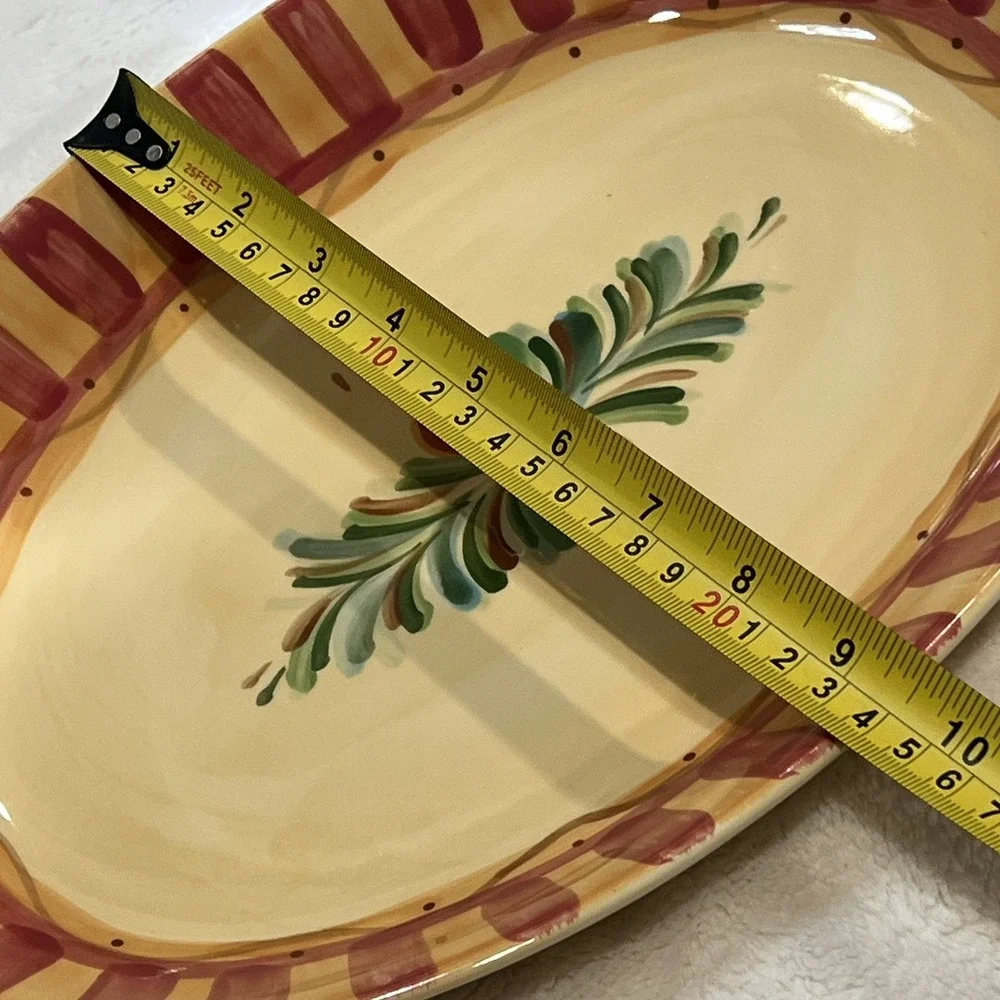 Southern Living Gail Pittman Handpainted Serving Platter Thanksgiving 14